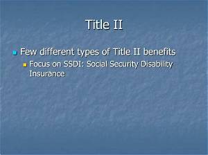 What Are Title Ii Social Security Benefits?