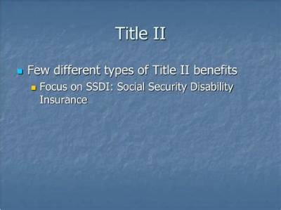 What Are Title Ii Social Security Benefits?