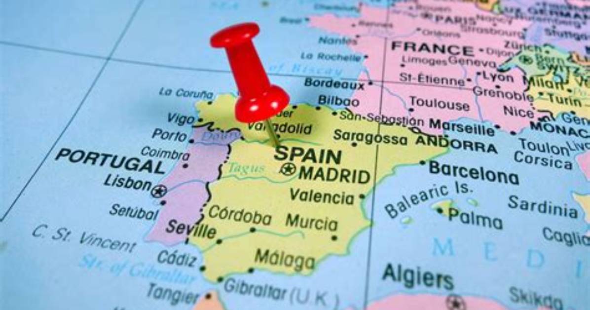 What Country Borders Spain to the West