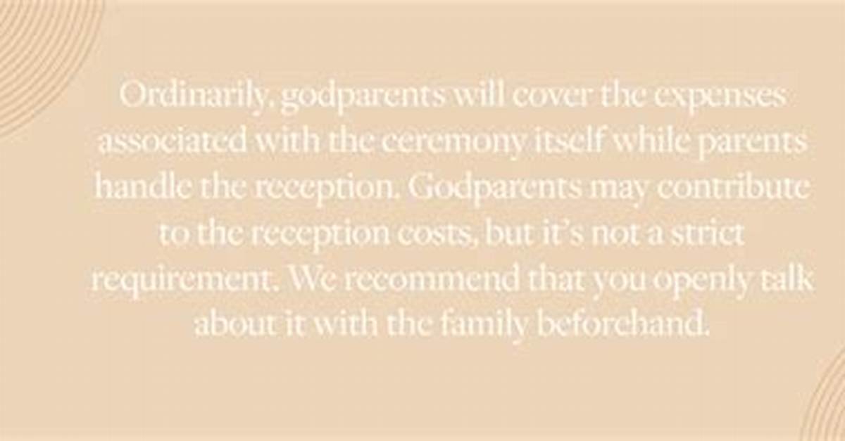 What Do Godparents Pay for at a Catholic Baptism?