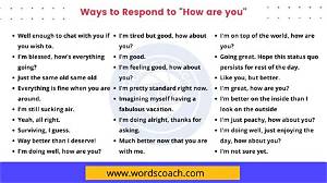 What Do You Reply to How You Doing?
