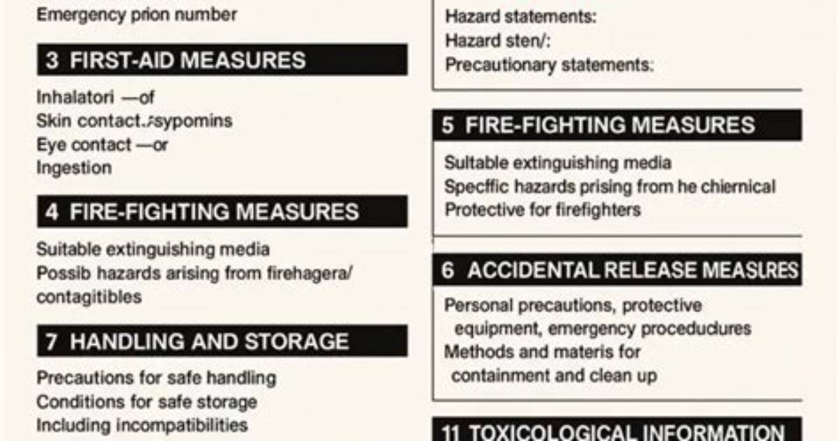 What Does a Msds Contain?