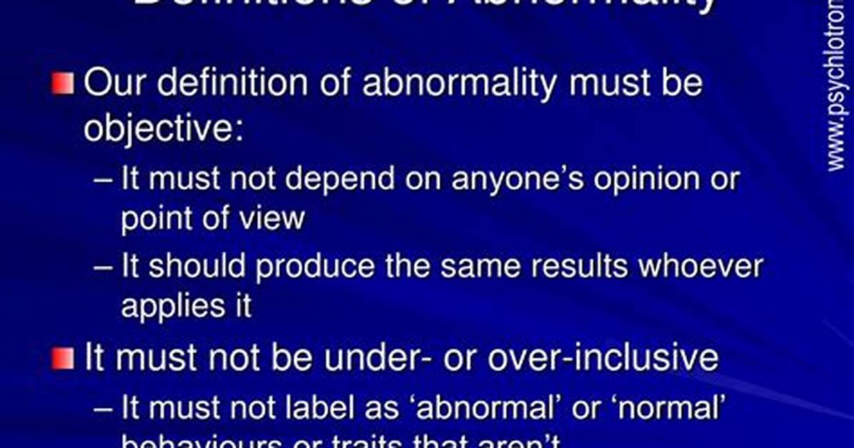 What Does Abnormality Mean?