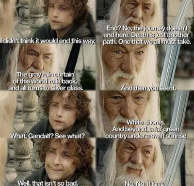 What Does Gandalf Say to Pippin in the Mines?