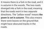 What Does Poet Mean by Yellow Wood?