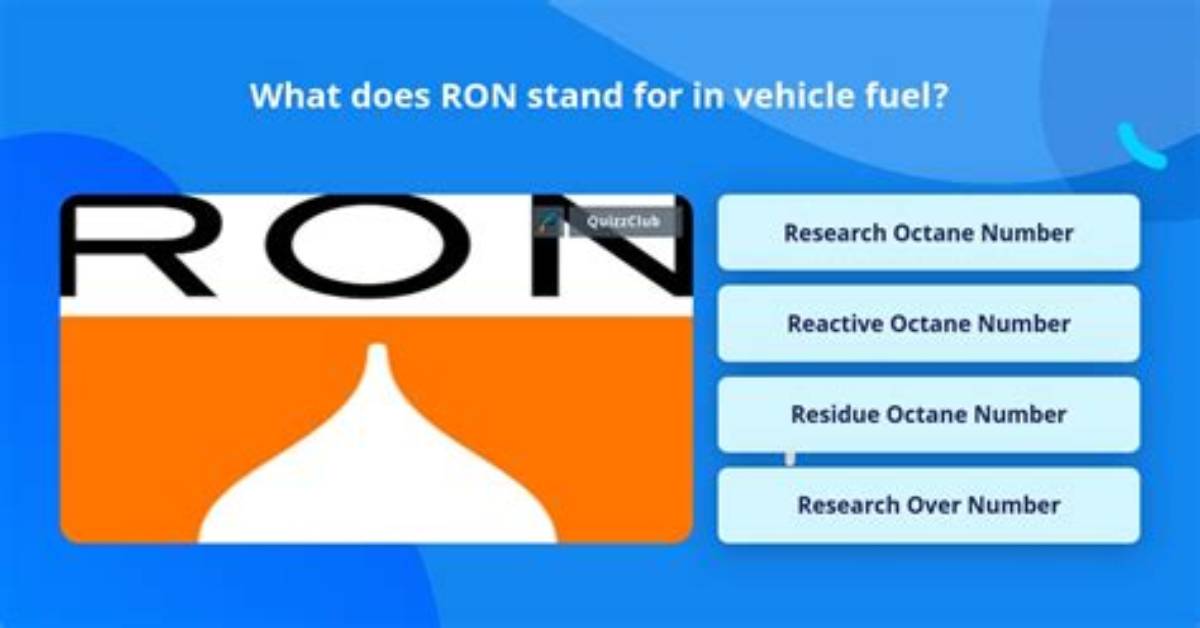 What Does Ron Stand for in Fuel?