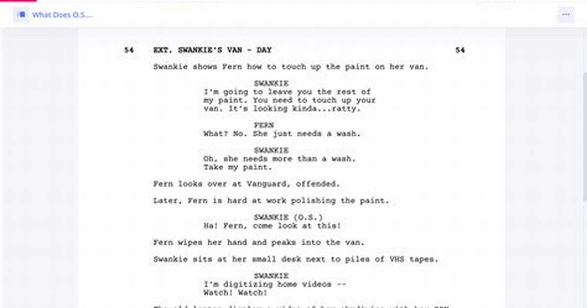 What Does Sot Mean in Script?