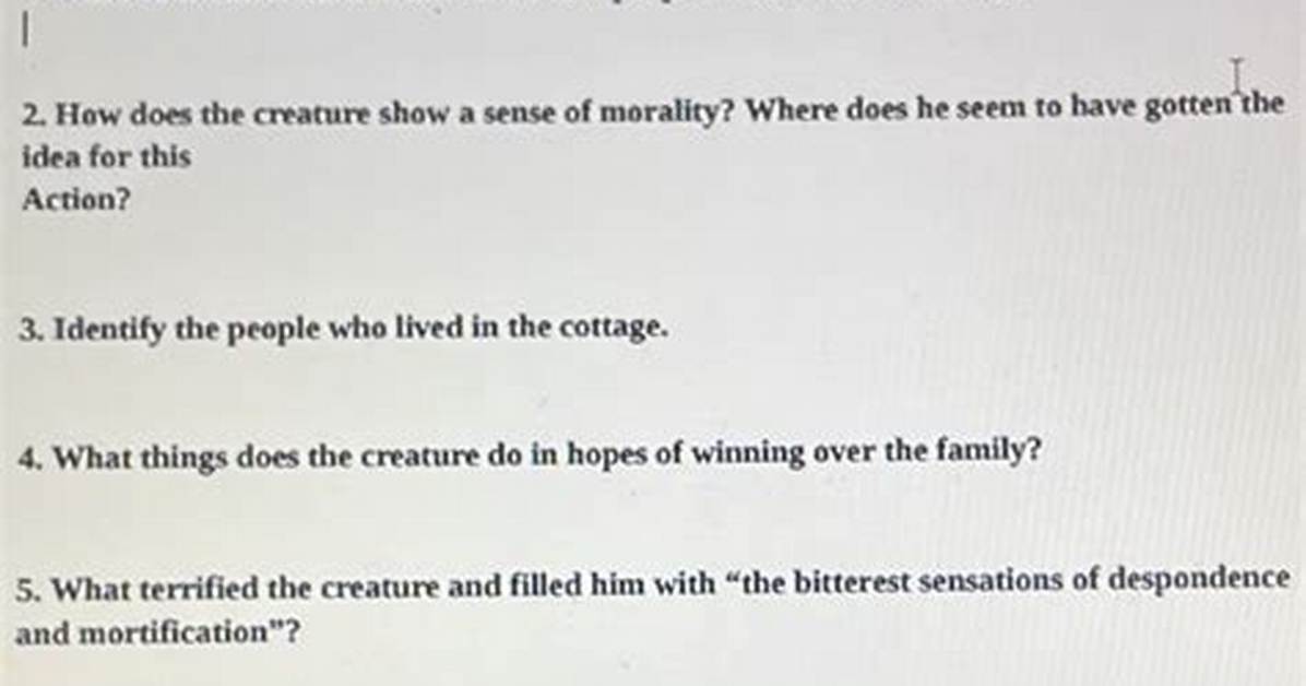 What Does the Creature Do in Chapter 12?