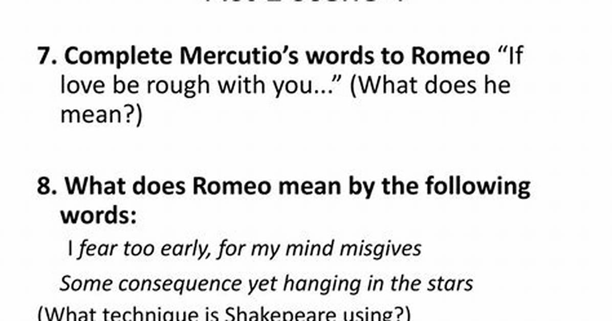 What Does the Word Romeo Means?