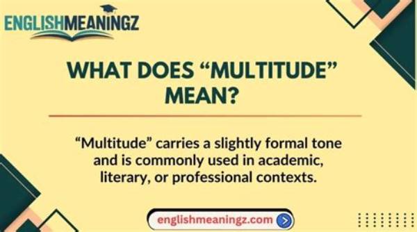 What Does Word Multitude Mean?