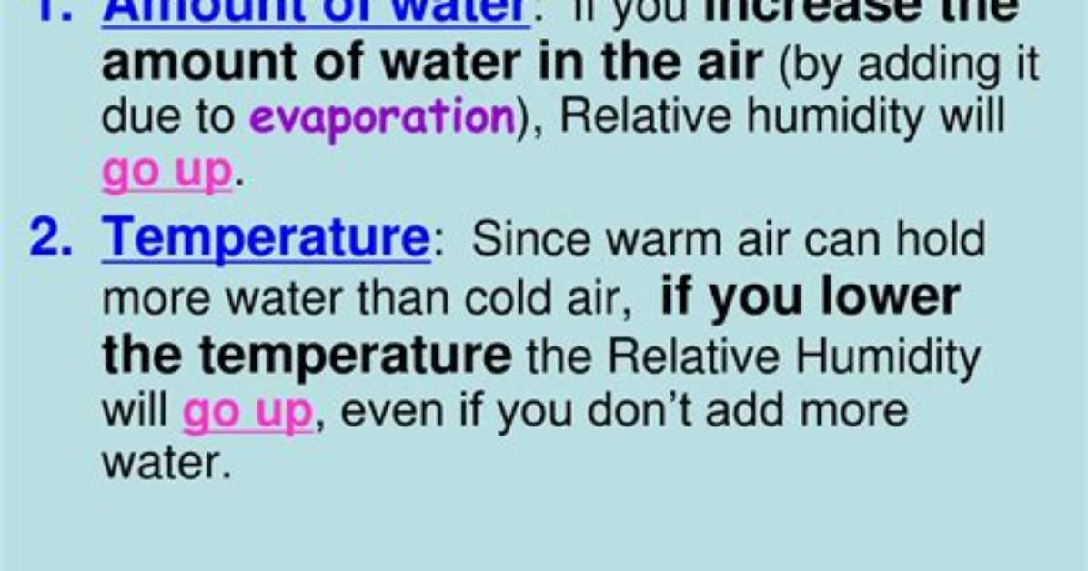 What Factors Affect Relative Humidity