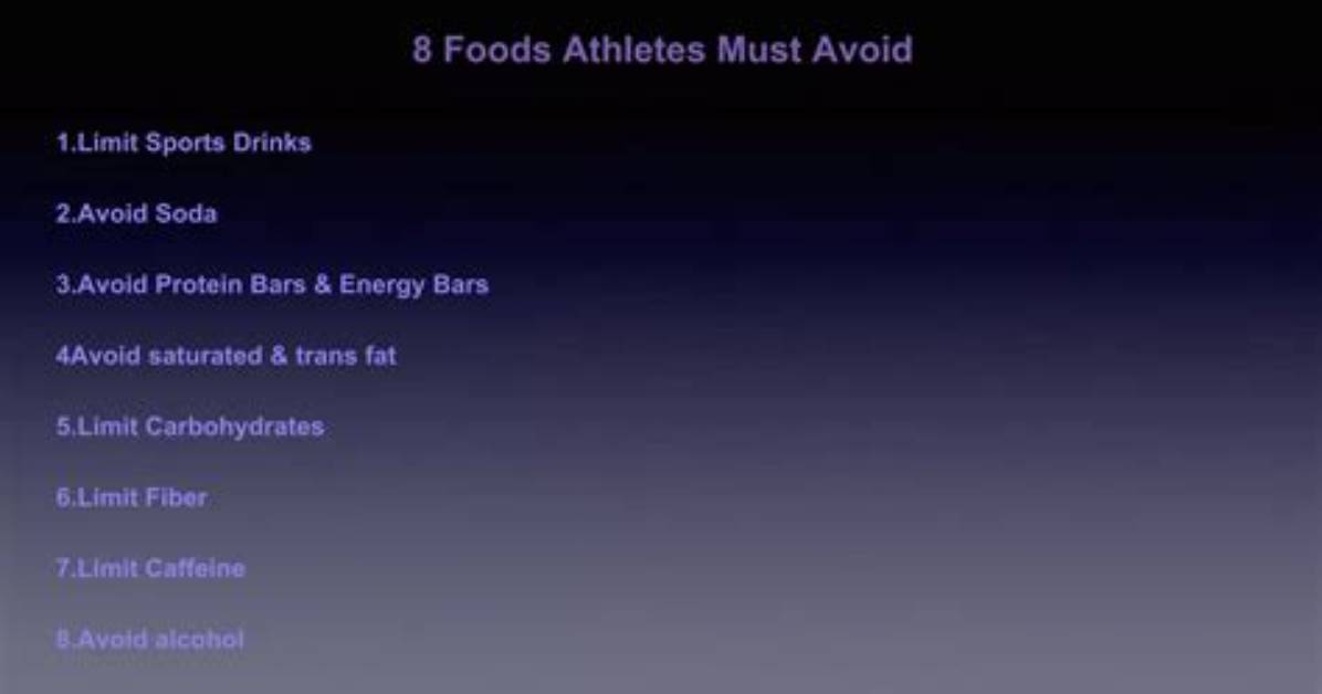 What Foods Do Athletes Avoid?