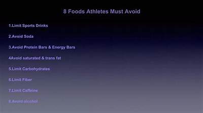What Foods Do Athletes Avoid?