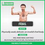 What Frail Means in Spanish?