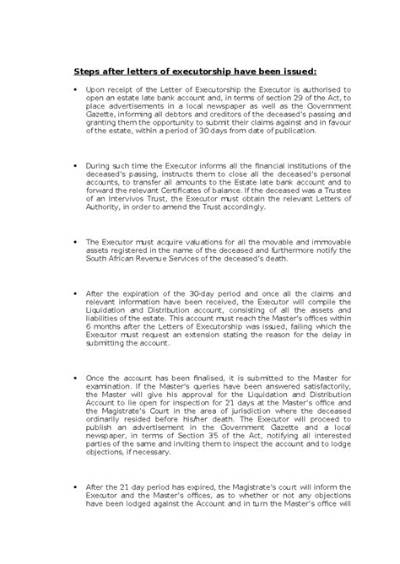 What Happens After Getting Letter of Executorship?