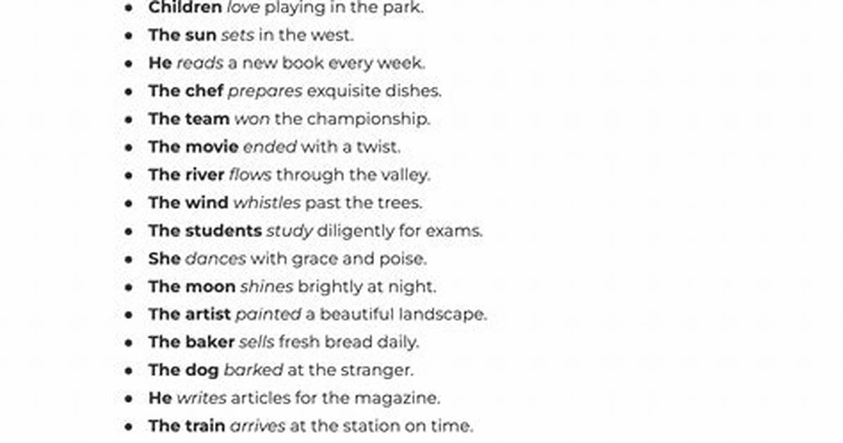 What Is 10 Examples of Sentences?