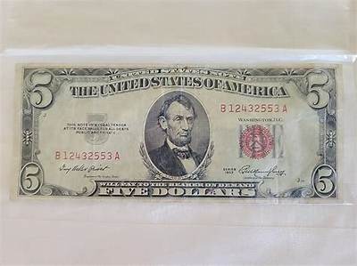 What Is a 1953 Red Seal Five Dollar Bill Worth?