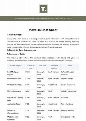 What Is a Common Move in Cost for an Apartment?