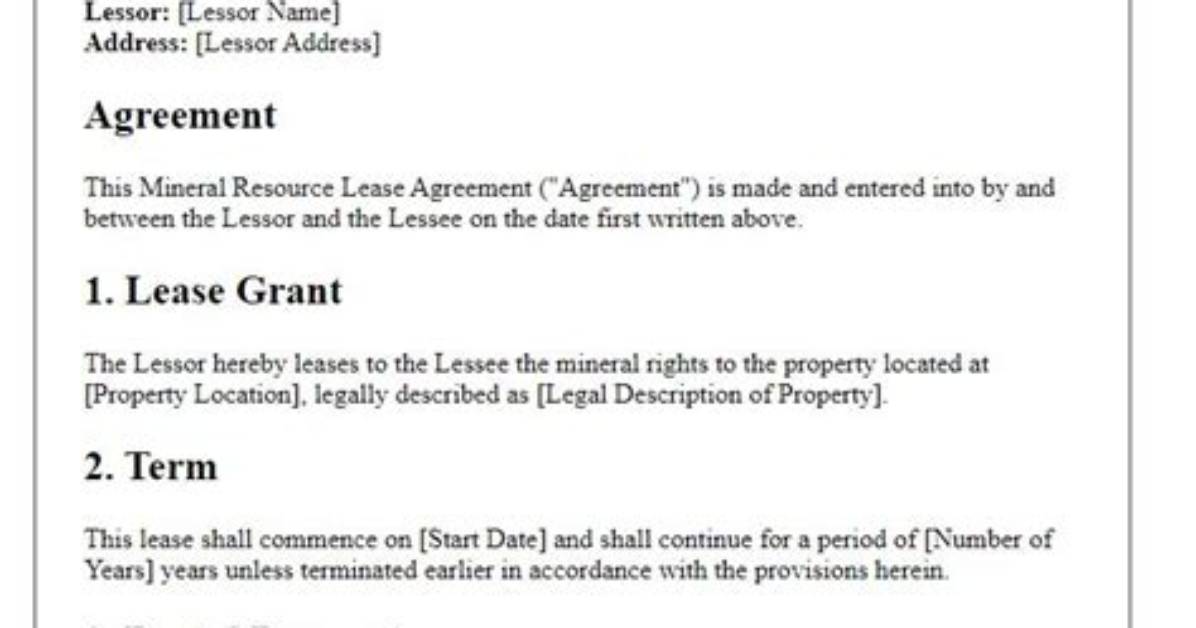 What Is a Mineral Lease in Real Estate?
