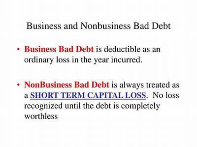 What Is a Non Business Bad Debt?
