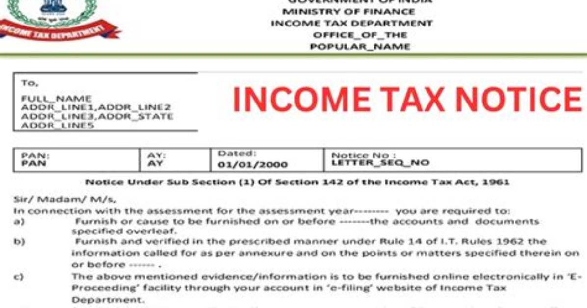 What Is a Notice of Income Tax Assessment?