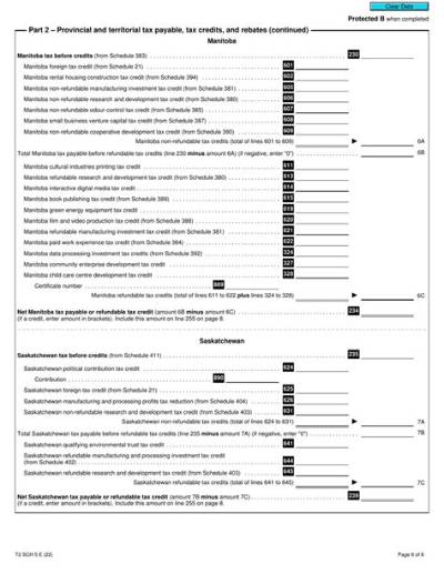 What Is a Schedule 5 Tax Form 2018?