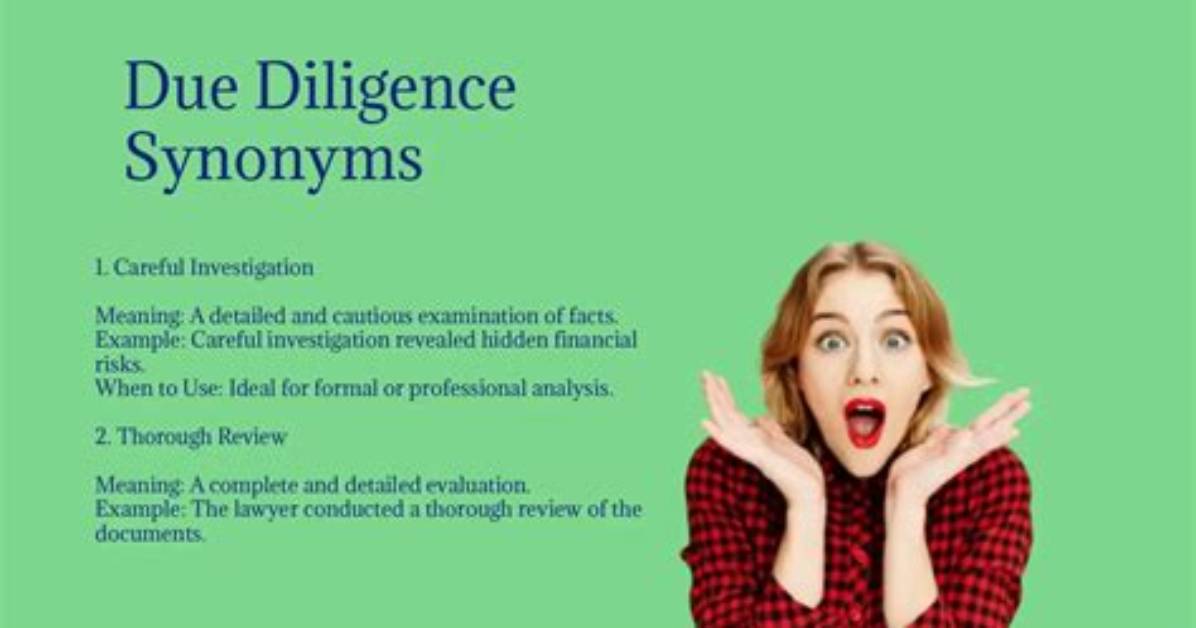 What Is a Synonym for Due Diligence?