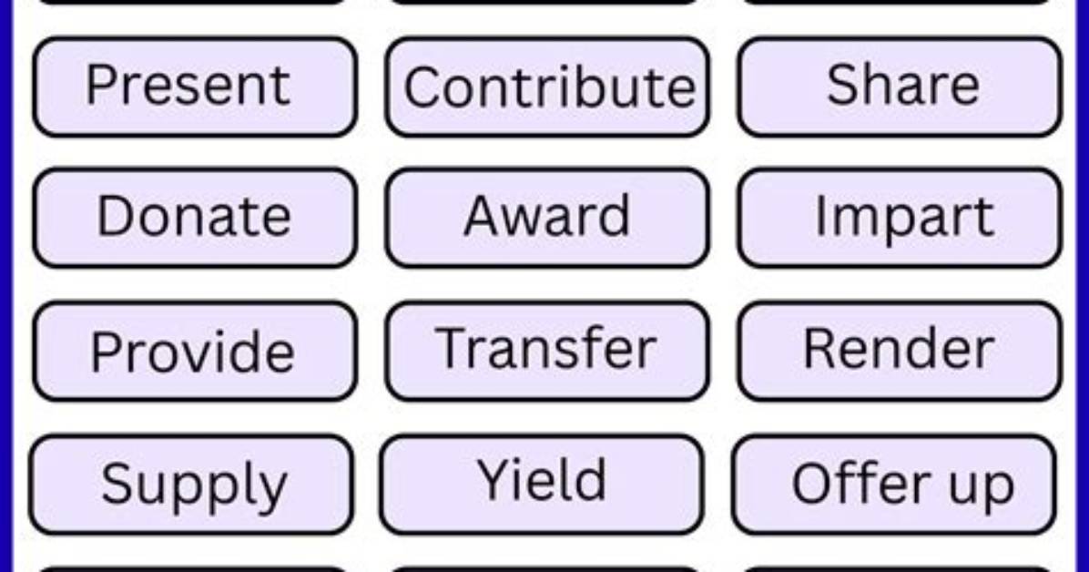 What Is a Synonym for Giving Back?