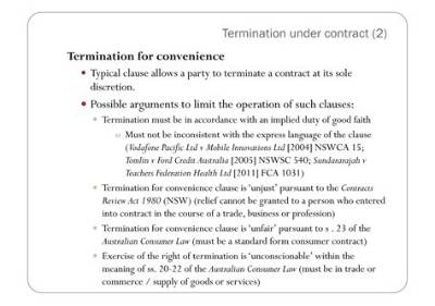 What Is a Termination for Convenience Clause?