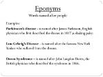 What Is an Eponym Medical Term