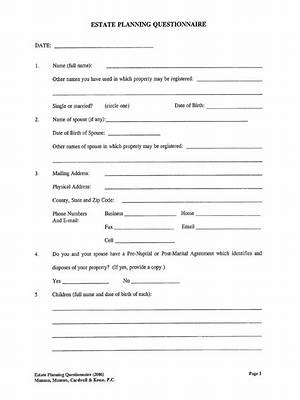 What Is an Estate Planning Questionnaire?