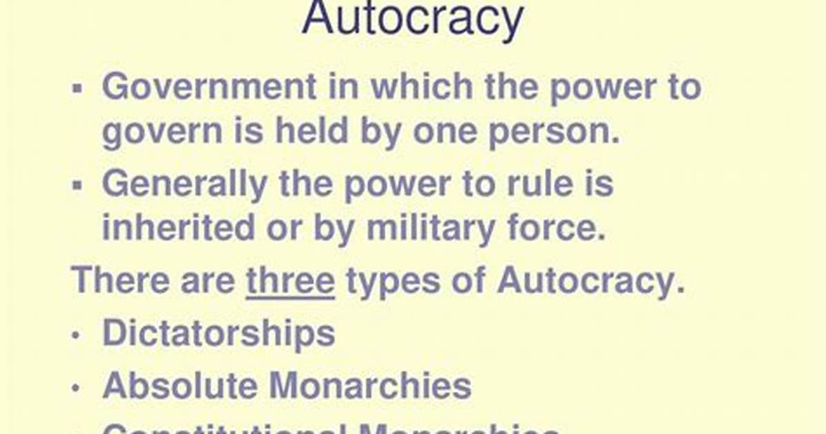 What Is Autocracy Government?