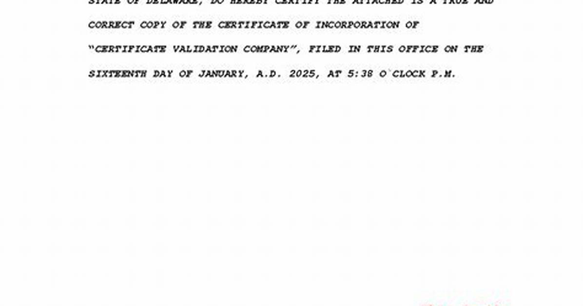 What Is Corporation Number Delaware?