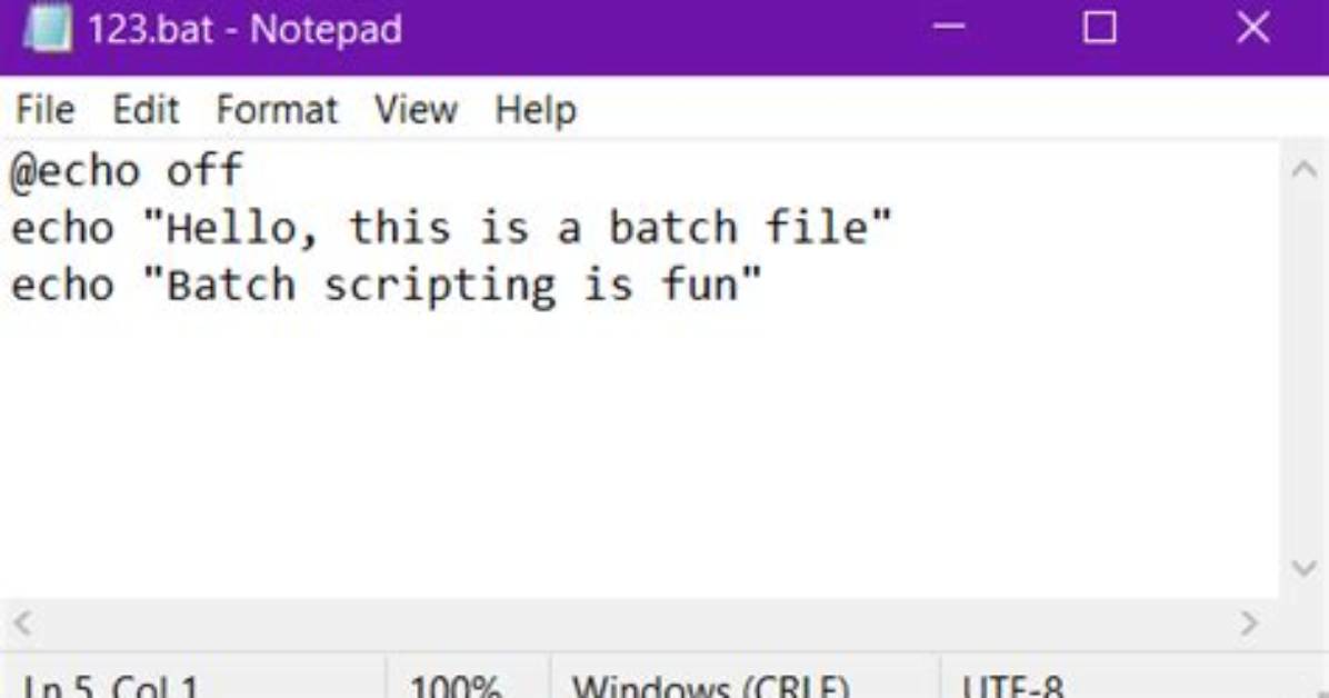 What Is @Echo in Batch File?