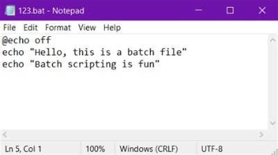 What Is @Echo in Batch File?