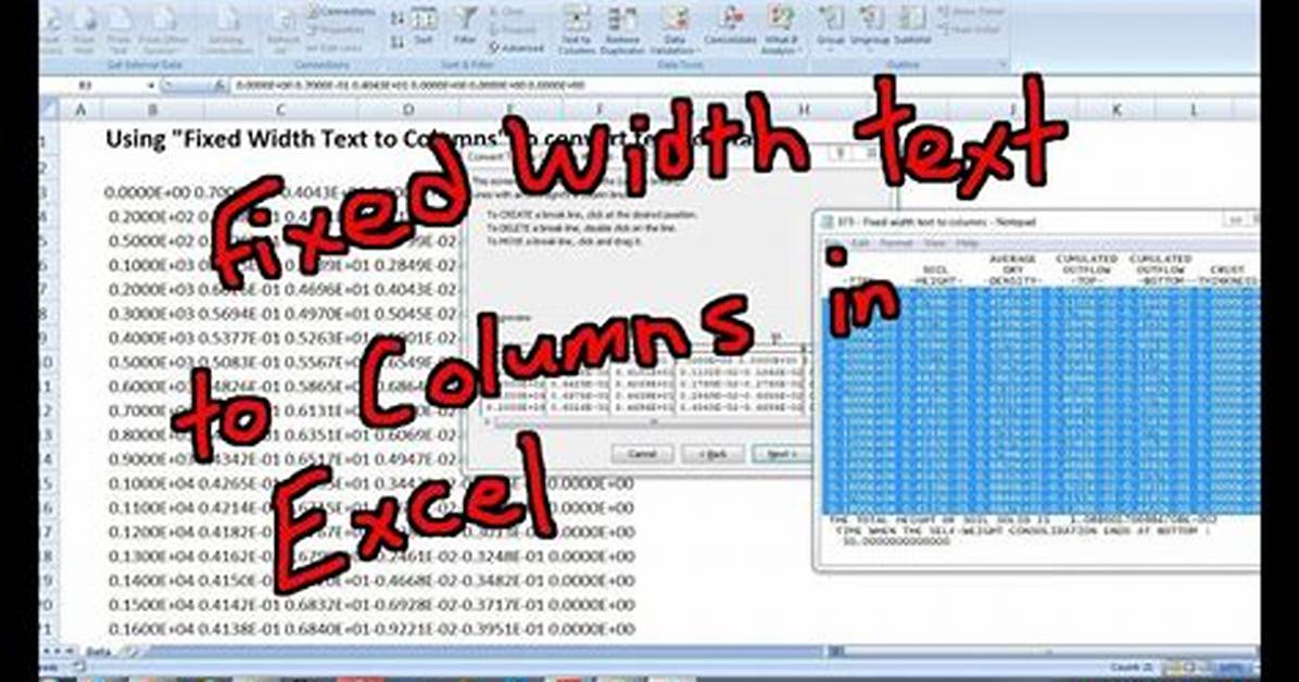 What Is Fixed Width in Excel?