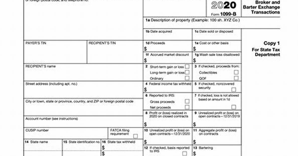 What Is Form 1099-B Proceeds from Broker and Barter Exchange?
