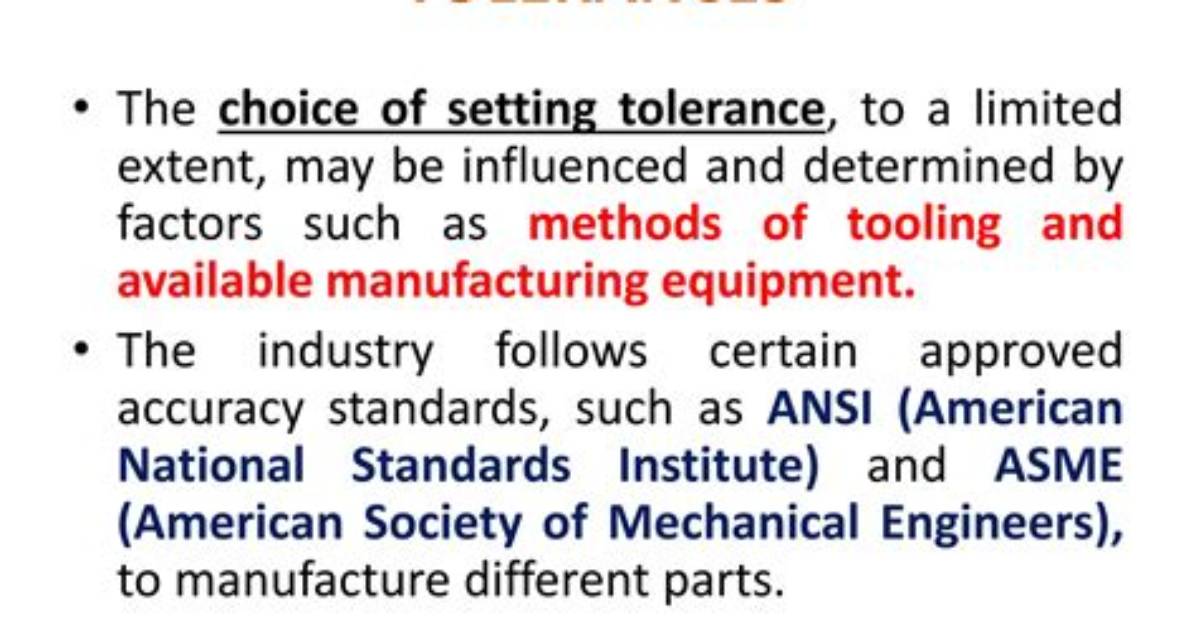 What Is Industry Tolerance?