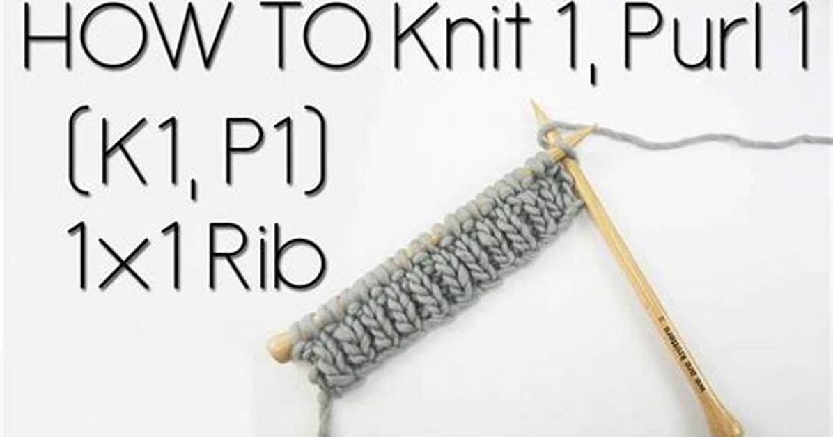 What Is Knit One Purl One Called?