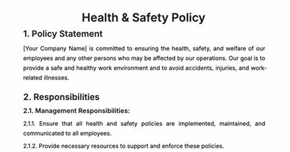 What Is Meant by Safety Policy?