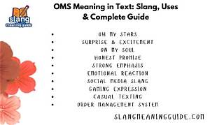 What Is Oms Slang? a Comprehensive Guide to Understanding Oms and Its Usage