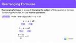 What Is Rearranging Formula?