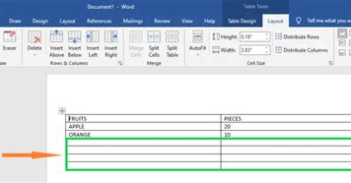 What Is Row and Column in Word?