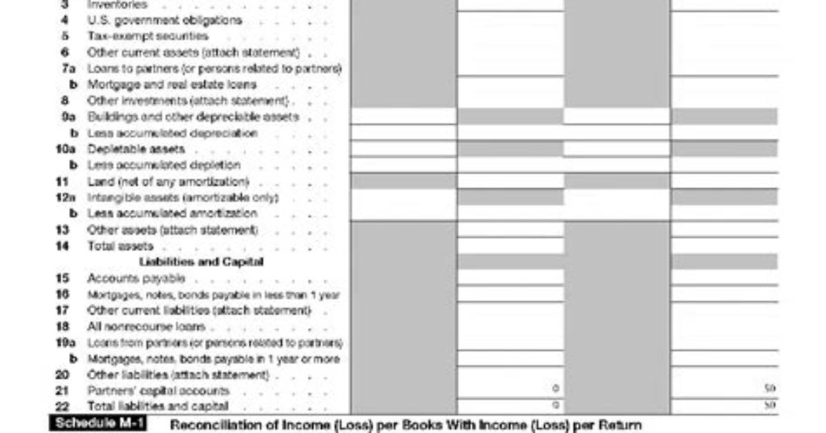 What Is Schedule L on a 1065?