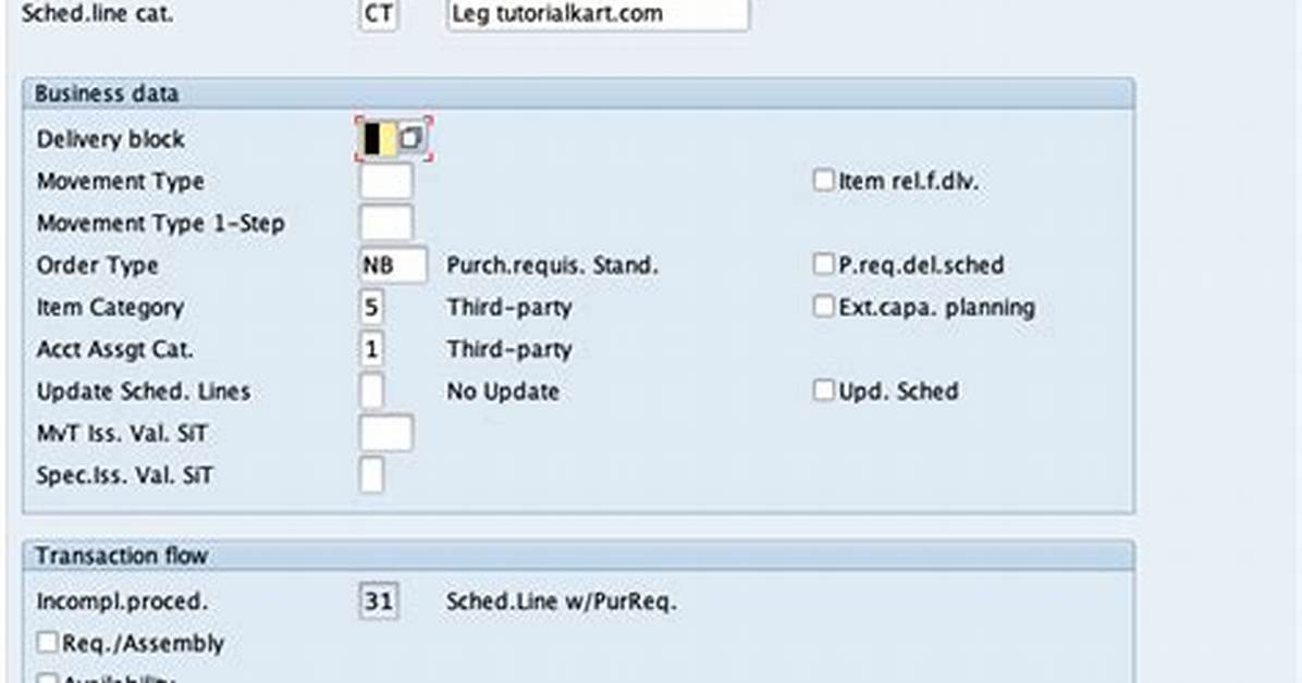 What Is Schedule Line Item Sap?