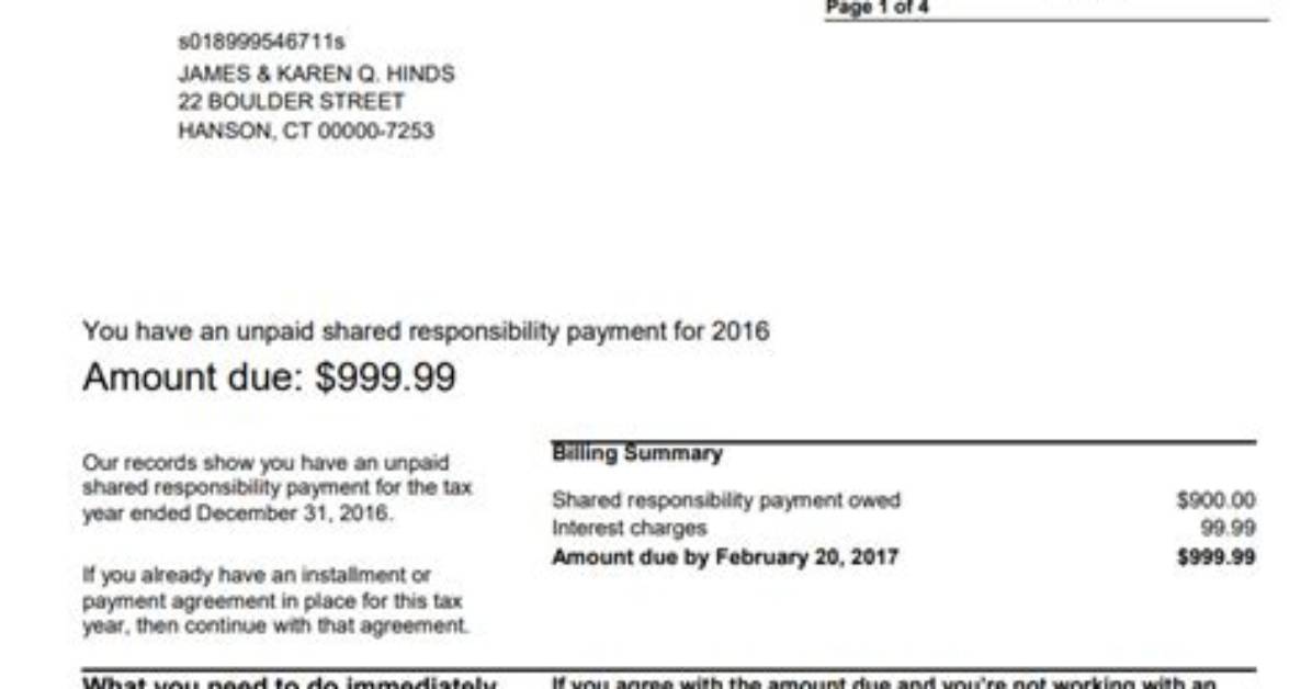 What Is Shared Responsibility Payment for Irs?