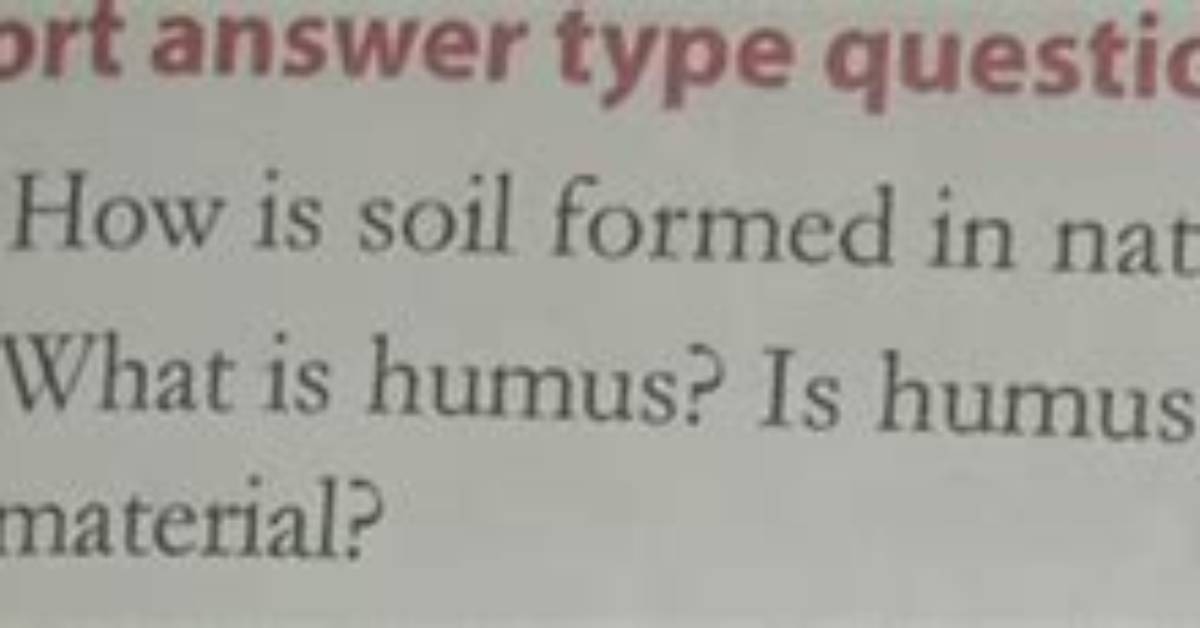 What Is Soil Short Answer?