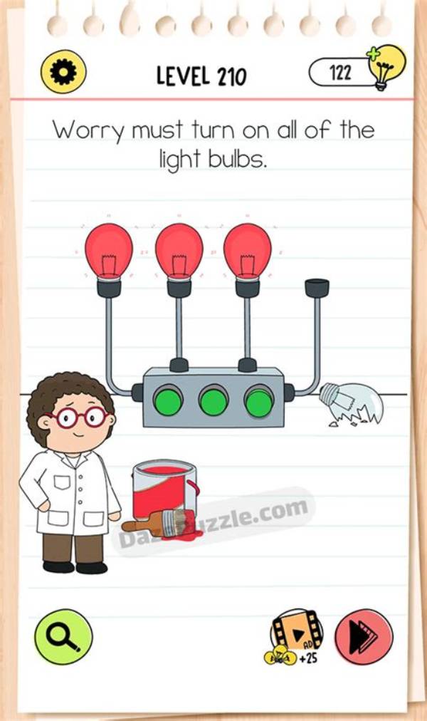 What Is the Answer to Level 210 on Brain?