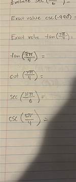 What Is the Exact Value of Csc 270