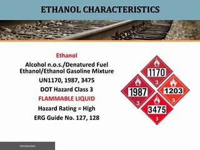 What Is the Hazard Class for Ethanol?